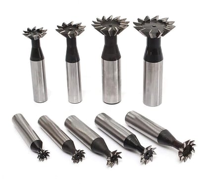Dubbelzijdige Dovetail Cutter met Cilinder Schacht - HSS 12mm, 45° Snijhoek voor Precisiewerk