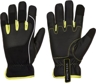 Portwest PW3 Tradesman Handschoen - Zwart/Geel - L