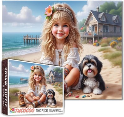 Legpuzzel 1000 stukjes - Kunstpuzzel Volwassenen - Ontspanning Thuis - Gedetailleerd Kunstwerk - 70 x 50 cm - Zomerstrand