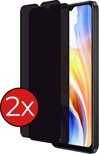 Screenprotector - 2 Stuks - Geschikt voor OPPO A18 - Privacy Filter - Beschermglas - Gehard Glas - Tempered Glass - Screen Protector