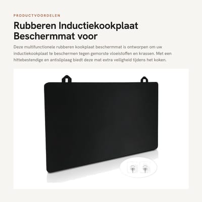 Dailygoods- Kookplaathoes Waterdicht - Antislip - Hittebestendig - Opvouwbaar - Vaatwasmachinebestendig - 61,5 x 53 cm - Kookplaatmat