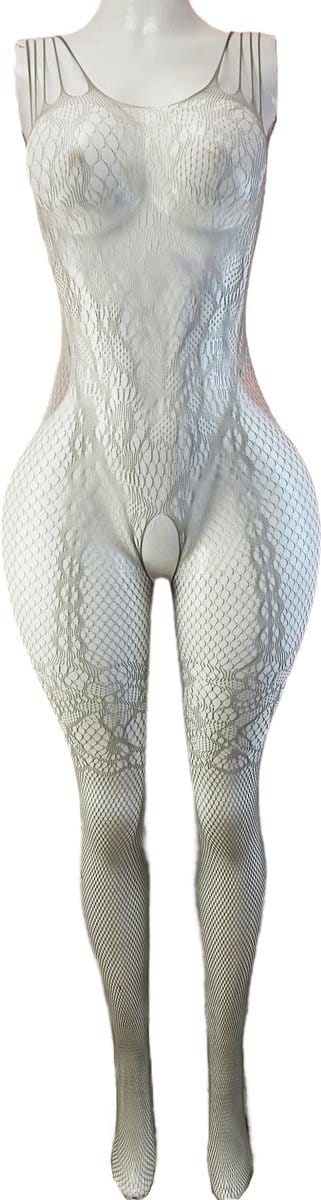 BamBella ® - Panty pak -Onesize - body suit - Dames - Onesize - Erotische jumpsuit van kant lingerie Grijs