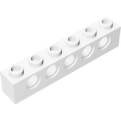 10 STUKS 3894 1x6 5 Gaten Dik Bouwsteen Moc Onderdelen Werkt Met Brick DIY Kinder Speelgoed Assemblage Componenten 10PCS wit