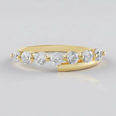 Cavill - Elegante 925 Sterling Zilver Ring Verguld met 0.928 ct Cambodjaanse Briljant Zirkonen - Dames Goudkleurige Ring Maat 16-21