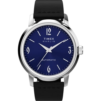 Timex Marlin TW2W93100 Horloge - Leer - Zwart - Ø 40 mm