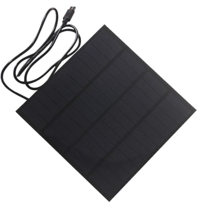 Zonnepaneel - Energiebron - Buitenapparatuur - 20W 12V - 14.5x14.5cm - Zwart