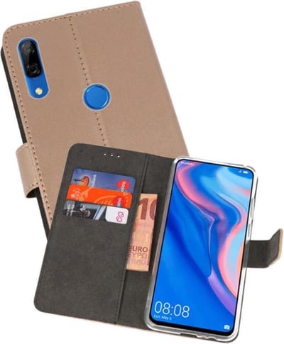 Booktype Telefoonhoesjes - Bookcase Hoesje - Wallet Case - Geschikt voor Huawei P Smart Z - Goud