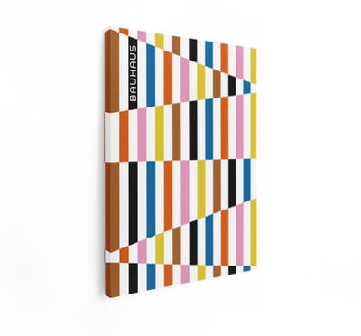 Artaza Canvas Schilderij Bauhaus - 60x80 cm - Wanddecoratie Abstract Geometrisch - Muurdecoratie Modern - Decoratie Kleurrijk Woonkamer