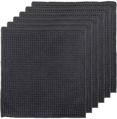 Dailygoods - Set van 6 keukendoeken van microvezel, ultrazacht, wasbaar, absorberend en pluisvrij, 20 x 20 cm, honingraatstof, ideaal voor afwassen en dagelijkse reiniging (20 x 20 cm)