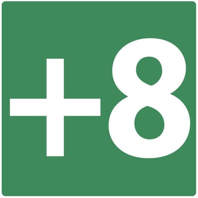 Niveau +8 bord - kunststof 150 x 150 mm
