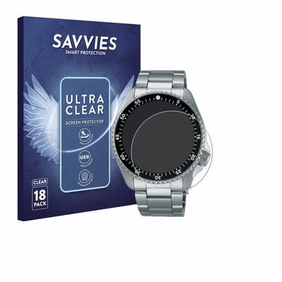 Savvies - Screenprotector voor Seiko 5 Sports SRPM11K1 - Folie Beschermfolie transparant 18 Stuks