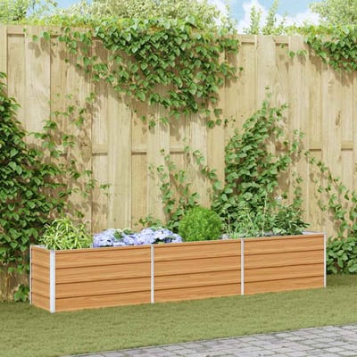 vidaXL - Verhoogde - plantenbak - Lichtbruin - 240 - x - 40 - x - 45 - cm