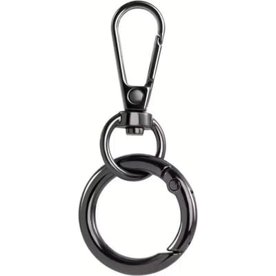 Metalen Draaibare Gesp Sleutelhanger met Draaibare Karabiners, Perfect voor Projecten, Tasdecoraties en Bedeltjes gray