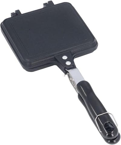 Panini Maker - Tosti IJzer - Snel Ontbijt - Afneembare Dubbelzijdige Pan - 855g - Zwart