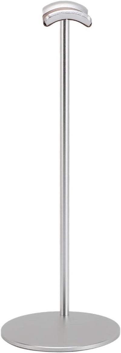 Koptelefoonstandaard - Hoofdtelefoonhouder - Bureau Organisatie - Aluminium Constructie - 10 cm Basis - Zilver