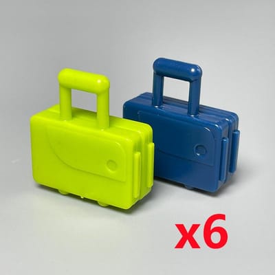 12 stuks MOC Bakstenen Bagage Stang Dozen Toerisme Doos 37178 Accessoires Gemonteerd Component Bouwstenen Speelgoed Voor Kinderen