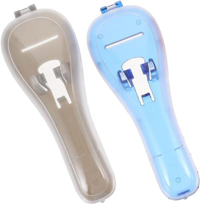 Scheermes Beschermdoos - Houders Veiligheidsscheermessen - Reizen Opslag - Lichtgewicht Compact - 2 Stuks - Blauwgrijs