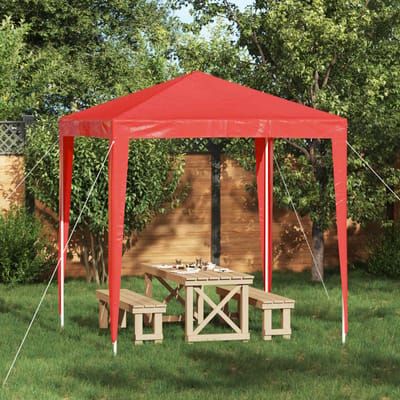 vidaXL - Partytent - 200 - x - 200 - x - 240 - cm - Rood - PE - en - staal