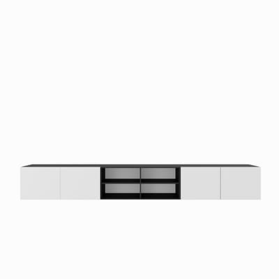 TV-kast Leo IV 300 (3x100) cm (zwart + wit)