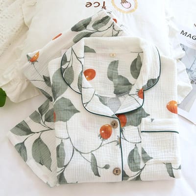 Lente en Herfst Nieuwe Dames Pyjama's 100% Katoen Lange Mouwen Huiskleding Comfortabel Plus Size Zomer Dunne Nachtkleding Vrouwen XL