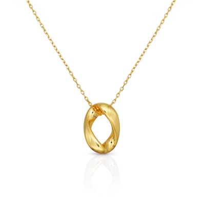 Schitterende 18K Gold Plated Zilveren Halsketting