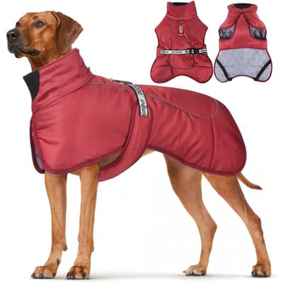 Winterhondenkleding Voor Grote Honden Warme Fleece Grote Hondenjas Waterdichte Huisdierenjas Met Tuig Labrador Kleding Huisdierenkostuum 5XL