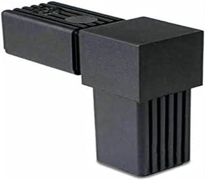 Stekkerverbinding Vierkante Buis - Buisconnector Kunststof - Constructie Ondersteuning - Tweedelig Ontwerp - 25 mm - Zwart