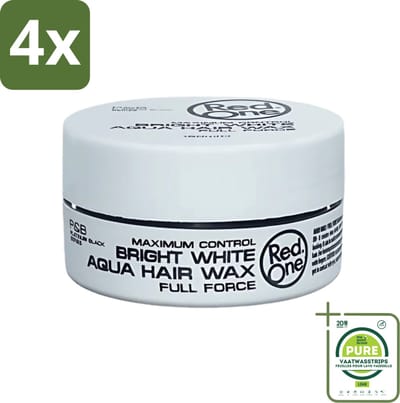 Red One - Haarwax - Bright White - Maximum Control - Voor Extra Sterke Fixatie - 150 ml - Voordeelverpakking - 4 stuks - Haarwax - Haartype