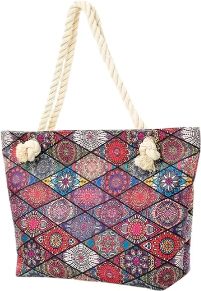 Bovista Strandtas - Ibiza - Tas - Tote Bag - Shopper - Gekleurde bloemen