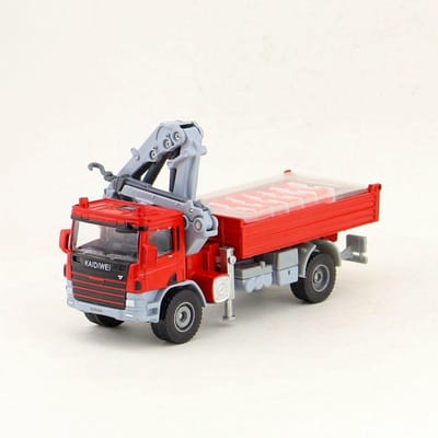 1/50 Vrachtwagen Met Kraan Speelgoedauto Technisch Minatuur Voertuig Diecast Legering Model Educatieve Verzameling Cadeau Voor Jongen Kinderen red