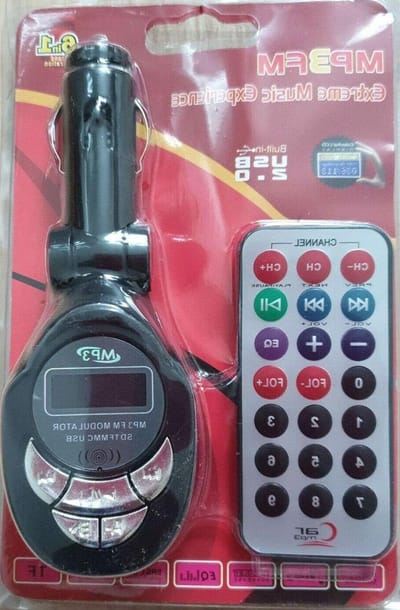 FM Zender - Auto Radio Adapter - Muziek Streamen - SD USB MP3 - 69853 g - Zwart