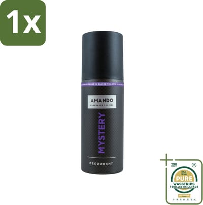 1 x Amando - Mystery - Deodorant - Spray - 150 ml- Mystery Deodorant Spray - Mannelijke Geur - Kruiden Geur - Vanille Geur - Deodorant Spray