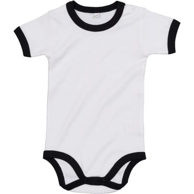 Babybugz Baby Ringer Body (Wit/zwart)