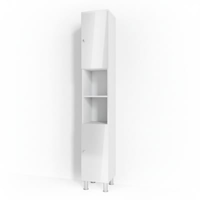 Vicco Fynn Badkamerkast – 30 x 190 cm Wit Hoogglans