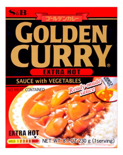 S&B Japanse Curry Mix Zakje met Groenten | Kant-en-klare Kruidenpasta voor een Authentieke Gouden Curry - 230 g