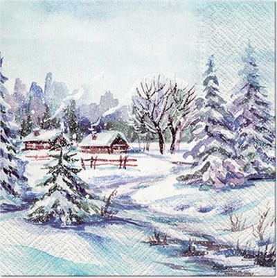 Lunch servetten Winter Village - PAW Decor - 33x33 cm