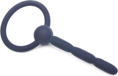 Penis Plug Geribbeld Met Ring Zwart - Intens gevoel - Mooi design - Stimulerend voor mannen - Domina - Sex speeltjes - Sex toys - Erotiek - SM - Voor gevorderden - Sexspelletjes voor mannen - Seksspeeltjes - Stimulator - Bondage