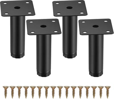 Poten, 8 cm verstelbare meubelpoten, metalen kastpoten, vervangende steunpoten voor meubels, bank, tafel, stoel, bureau, keuken, kast, kasten, poten