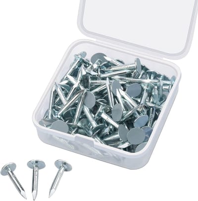 80 Stuks Gegalvaniseerde Dakspijkers met Grote Kop 20mm voor Houten Beplating en Dakbedekking