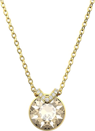 Pendentif Swarovski Bella V Coupe Ronde Ton Or Collier Collier Femme 5662091 White Box white