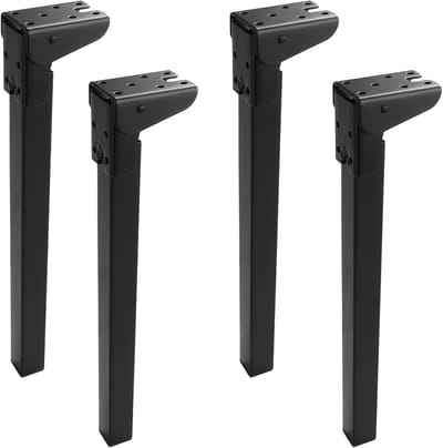 Dailygoods - Inklapbare Tafelpoten - Opvouwbare Meubelpoten - Zwart - 30 cm - Voor Tafel en Laptop - Duurzaam en Stijlvol - 4 Stuks