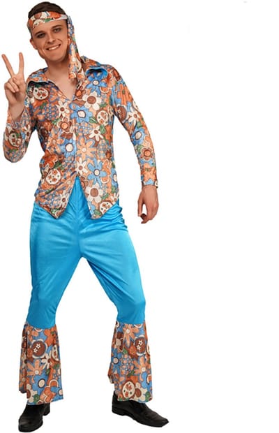 Hippie kostuum heren - Hippie kleding - Hippie outfit - Carnavalskleding - Carnaval kostuum - Heren - Maat M