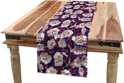 ABAKUHAUS Bloemen-tafelloper – Lentetuin – 40x180 cm – Meerkleurig