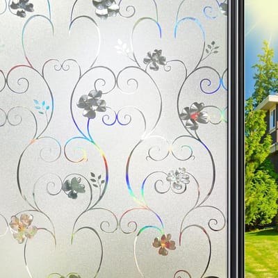 Raamfolie Glas in Lood - Zelfklevend - Antieke Look - Lood Regenboog
