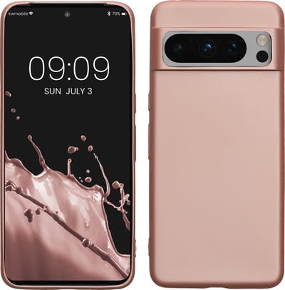 kwmobile telefoonhoesje geschikt voor Google Pixel 8 Pro - Hoesje voor smartphone - Back cover in metallic roségoud