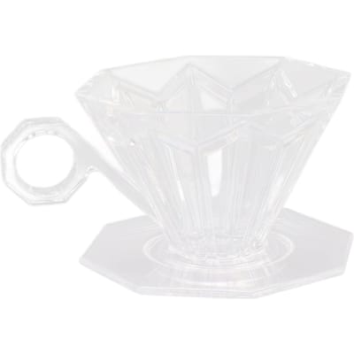 Pour Over Koffiedruppelaar Hars Hand Druppel Koffiezetten Filter Kegel Kop met Ergonomisch Handvat voor L(for 6.5-9kg) transparant