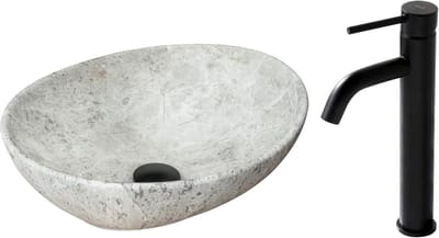 Ovale Keramische Wastafel 41 x 35 x 15 cm - Elegant Design voor Gasten WC