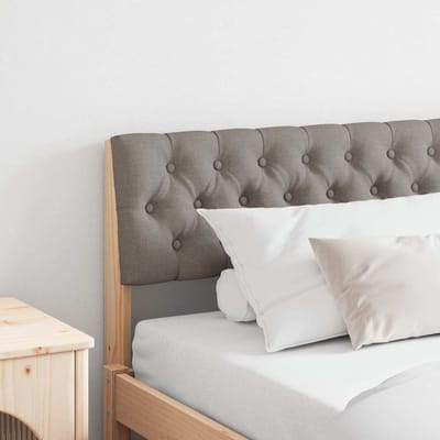 vidaXL Gestoffeerd hoofdbord Taupe 180 cm Massief grenenhout
