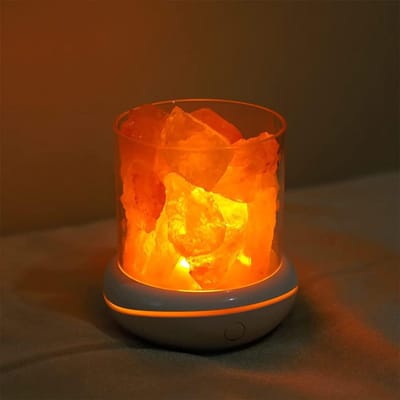 SCH® Himalaya Zoutlamp - Zoutlamp - Oranje - ‎10cm x 10cm x 12cm