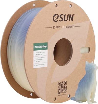 eSun PLA-UV Color change Blauw / Blue - 1 kg - 1.75 mm - 3D printer en 3D pen filament